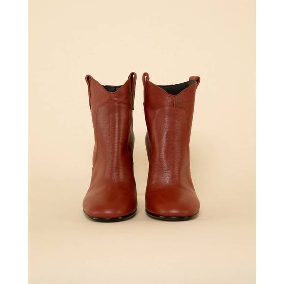 NEW GOLDEN GOOSE kelsey leather boot in rust - Picture 2 of 5